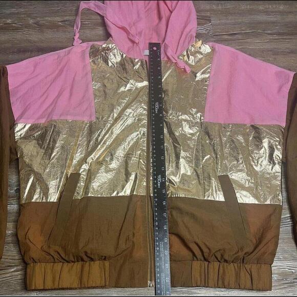 Vintage 90s Remake Metallic Color-block Windbreaker Jacket Size Small - Picture 3 of 7
